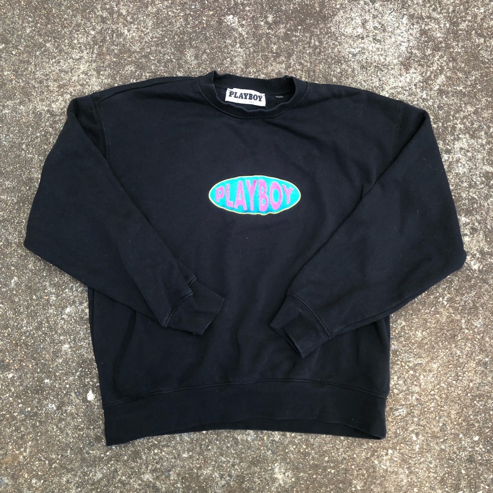PLAYBOY x Pacsun Crewneck Sweater with Teal Logo